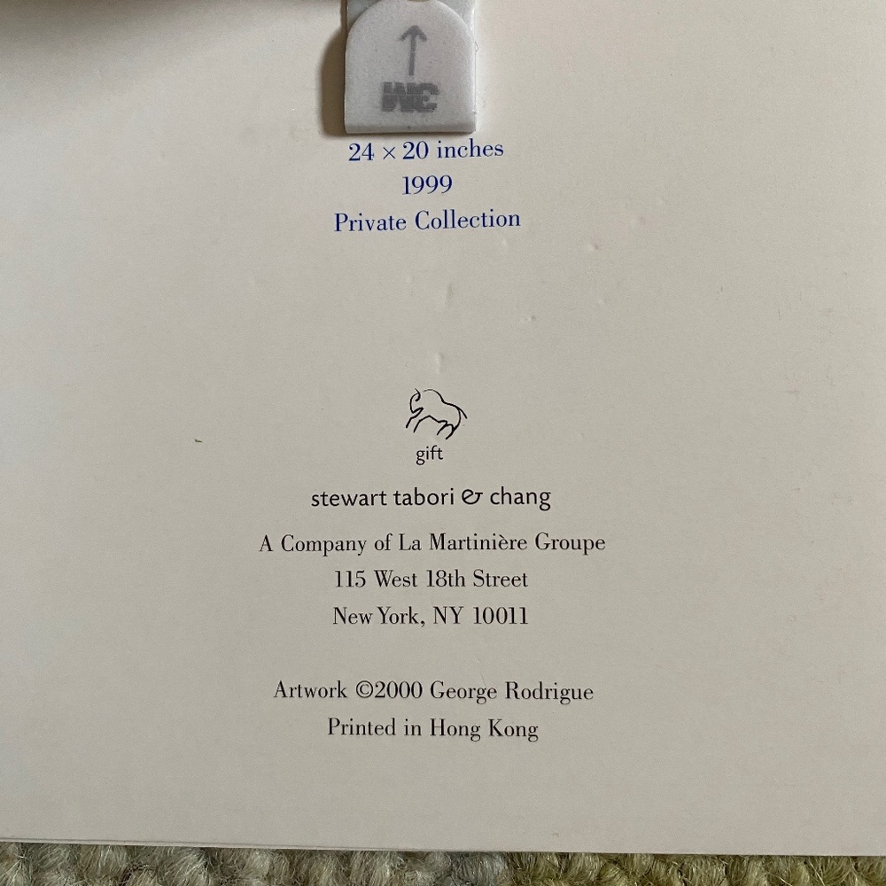 Y2K I George Rodrigue I Matted "Daisy" Blue Dog Note Card - Picture 12 of 16